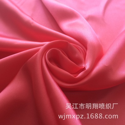 厂家直销 色丁五枚缎 品质保证 礼服睡衣装饰包边面料